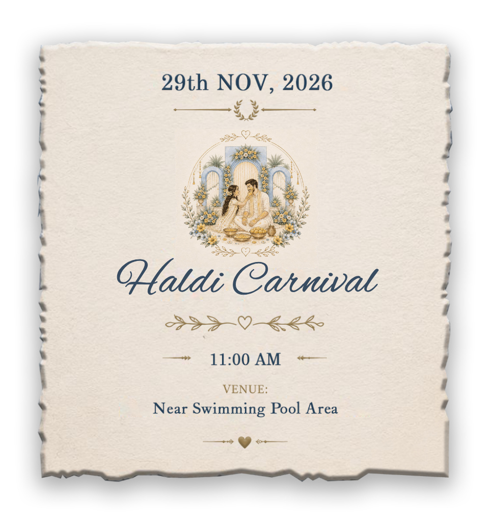 Haldi Carnival - 29th Nov 2026, 11:00 AM at Near Swimming Pool Area