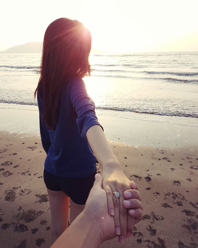 Holding hands towards our forever